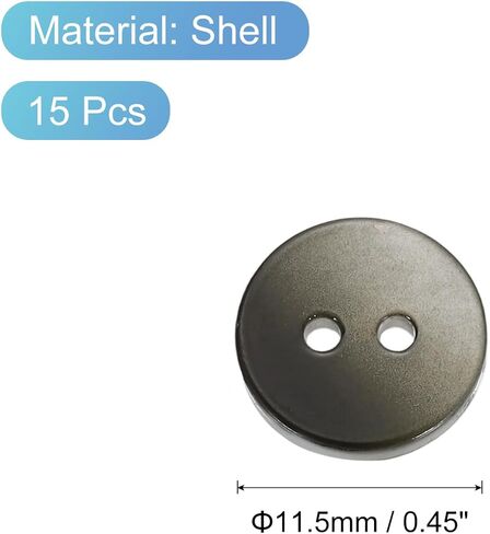 uxcell 15Pcs Natural Shell Buttons, 11.5mm Mother of Pearl Buttons Bowl Shaped Shell Shank Button for Shirt Sewing DIY Crafts Decoration, Gradient Green in Saudi Arabia