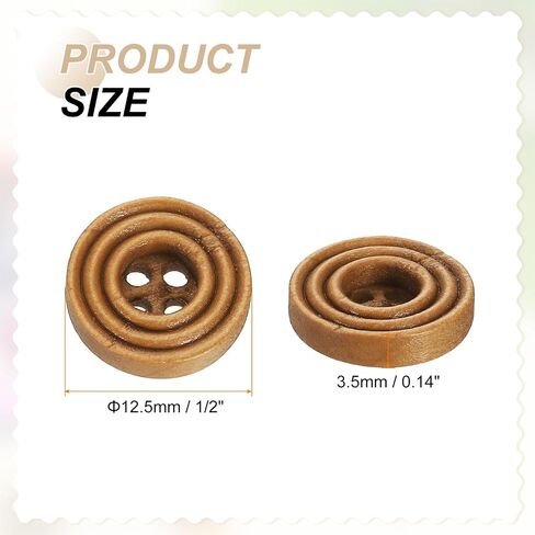 Harfington 10pcs 48L DIY أزرار الخياطة 1-3/16 "(30 مم) أزرار استبدال الحرف ذات الجولة الخشبية ذات الجولة الخشبية لخياطة الملابس المصنوعة يدويًا ، الأسود in Saudi Arabia