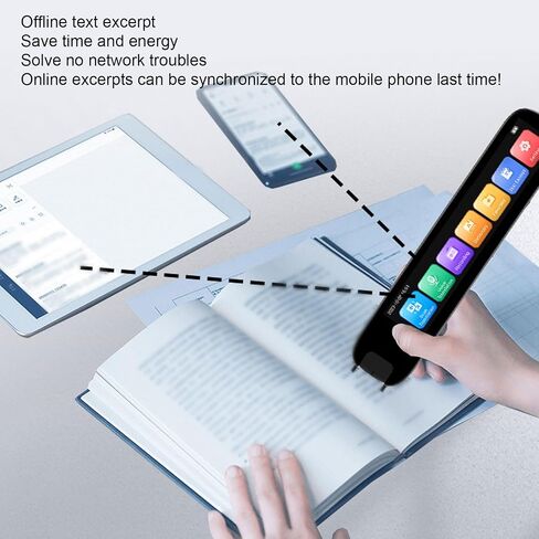 Translation Pen, 3.71-inch Screen Scanning Translator Pen, 112 Languages, Offline Text Extract, Support for Learning, Business Trips in Saudi Arabia
