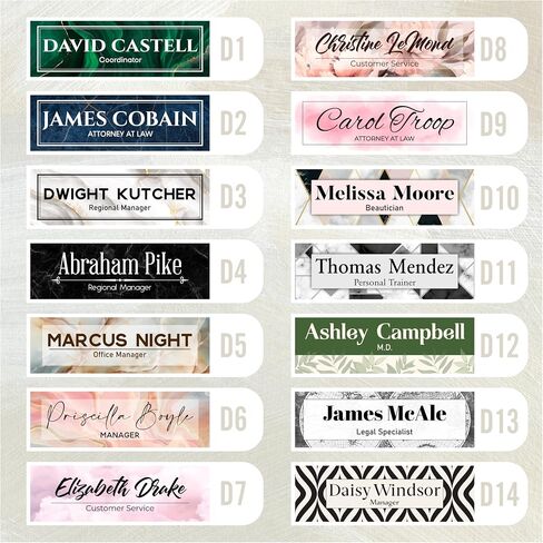 Personalized Acrylic Door Name Plate - 28 Backgrounds - Custom Name Plate for Wall, Office Decor, Teacher Appreciation Gifts in Saudi Arabia