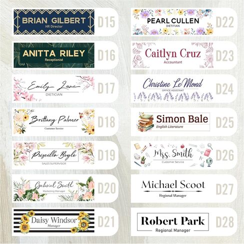 Personalized Acrylic Door Name Plate - 28 Backgrounds - Custom Name Plate for Wall, Office Decor, Teacher Appreciation Gifts in Saudi Arabia