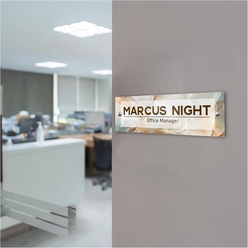 Personalized Acrylic Door Name Plate - 28 Backgrounds - Custom Name Plate for Wall, Office Decor, Teacher Appreciation Gifts in Saudi Arabia