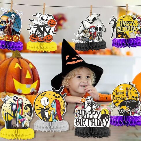 9pcs كابوس عيد ميلاد مركزية العسل الكابوس كابوس زخارف الجدول كابوس قبل الزخارف لكابوس عيد ميلاد عيد ميلاد عيد ميلاد عيد ميلاد الهالوين حفلة عيد ميلاد الهالوين in Saudi Arabia
