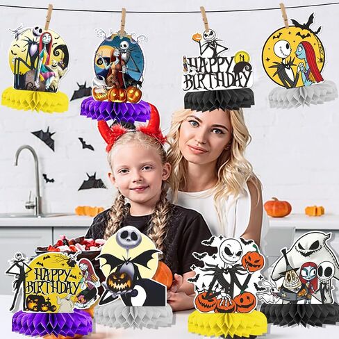 9pcs كابوس عيد ميلاد مركزية العسل الكابوس كابوس زخارف الجدول كابوس قبل الزخارف لكابوس عيد ميلاد عيد ميلاد عيد ميلاد عيد ميلاد الهالوين حفلة عيد ميلاد الهالوين in Saudi Arabia
