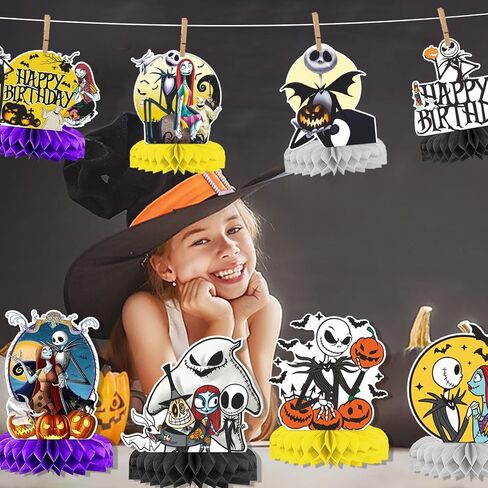 9pcs كابوس عيد ميلاد مركزية العسل الكابوس كابوس زخارف الجدول كابوس قبل الزخارف لكابوس عيد ميلاد عيد ميلاد عيد ميلاد عيد ميلاد الهالوين حفلة عيد ميلاد الهالوين in Saudi Arabia
