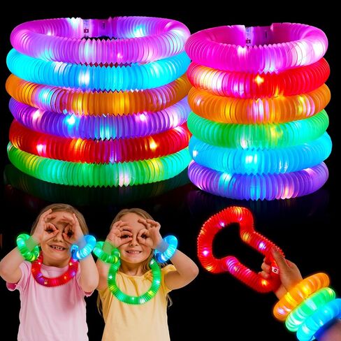 JOYIN 12PCS Halloween Glow Sticks Bulk Party Pack, Halloween Light Up Pop Tube Toys, 6 Colors Glowsticks for Kids Trick or Treat, Holiday Glow in the Dark Party Supplies Favors, Camp Games Activities in Saudi Arabia