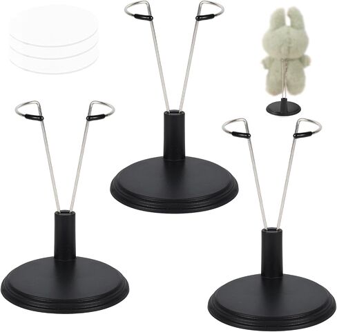 3pcs Doll Display Stands, Premium Adjustable Doll Display Support Holders Practical Standing Accessories for Storage and Organization (Black) in Saudi Arabia