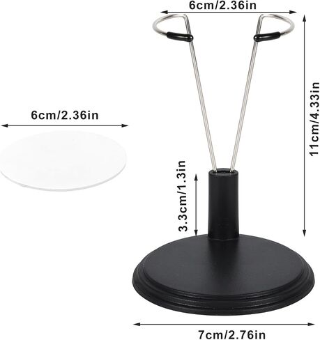 3pcs Doll Display Stands, Premium Adjustable Doll Display Support Holders Practical Standing Accessories for Storage and Organization (Black) in Saudi Arabia