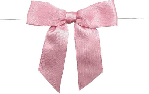 50 PCS Pink Twist Tip Bows ، أقواس شريط الساتان 3.5 بوصة ، ديكور القوس الكبير للحرف اليدوية. in Kuwait