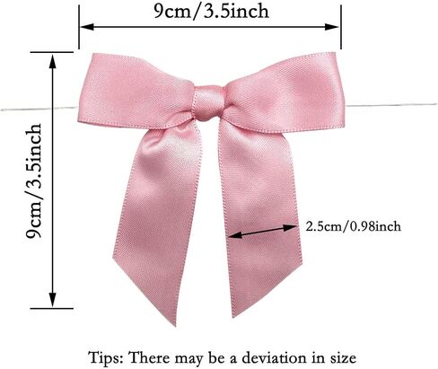 50 PCS Pink Twist Tip Bows ، أقواس شريط الساتان 3.5 بوصة ، ديكور القوس الكبير للحرف اليدوية. in Kuwait