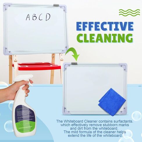 8 Pcs Whiteboard Cleaner Set 4 17 fl oz Dry Erase Board Liquid Cleaner with 4 Cloths White Board Cleaning Spray for Classroom Chalkboard Home Office in Saudi Arabia