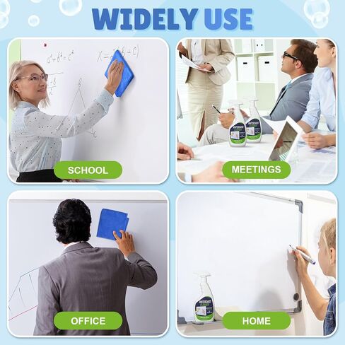 8 Pcs Whiteboard Cleaner Set 4 17 fl oz Dry Erase Board Liquid Cleaner with 4 Cloths White Board Cleaning Spray for Classroom Chalkboard Home Office in Saudi Arabia