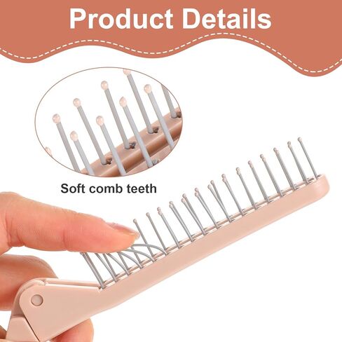 2 حزمة فرشاة جرو للكلاب الصغيرة قابلة للطي للكلب ترهيات فرش فرش كميات الكلب لأداة مشط شعر مثالية لشيه تيزوس ، يوركز ، المالتيبوس ، وسلالات صغيرة (الوردي والأزرق) in Kuwait