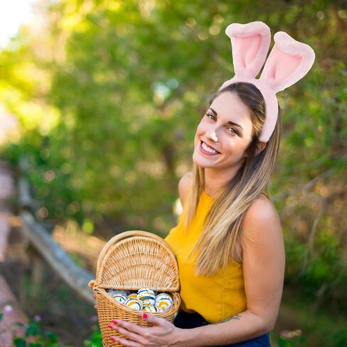 Zeyune Halloween Bunny Ears Headband for Kid with Pom Tail Set Bunny Face Makeup Accessories for Toddler Girl Rabbit Cosplay in Saudi Arabia