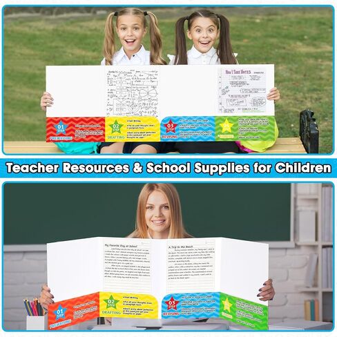 24Pcs Writing Bulk Folders with Pockets for Students Writing Process Folders Homework Folder 4 Pocket Take Home Folder Educational and Learning Activities Supplies for Classroom Teacher Back to School in Saudi Arabia