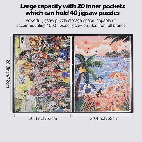 حارس تخزين الألغاز حارس المرمى لعشاق ، 20 "× 28" سعة IRoge 1000 قطعة منظمات منظم الألغاز (PTB-001 ، 20x28in) in Kuwait