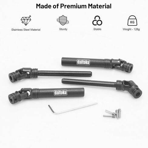 Daitoku Steel Center Drive Smaft CVD Drivdrant Upgrade Parts 105-155mm for 1/10 Axial SCX10 Redcat Gen7 /Pro RC4WD D90 RC Crawler Car in Saudi Arabia
