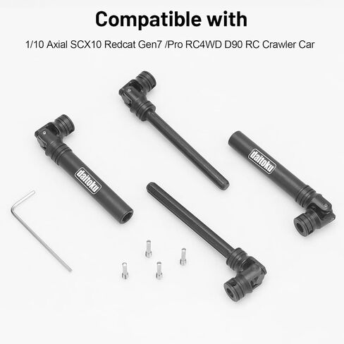 Daitoku Steel Center Drive Smaft CVD Drivdrant Upgrade Parts 105-155mm for 1/10 Axial SCX10 Redcat Gen7 /Pro RC4WD D90 RC Crawler Car in Saudi Arabia