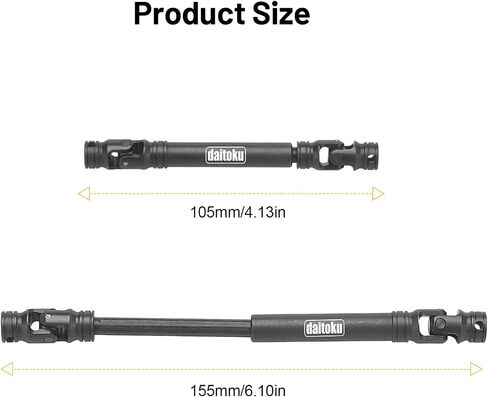 Daitoku Steel Center Drive Smaft CVD Drivdrant Upgrade Parts 105-155mm for 1/10 Axial SCX10 Redcat Gen7 /Pro RC4WD D90 RC Crawler Car in Saudi Arabia