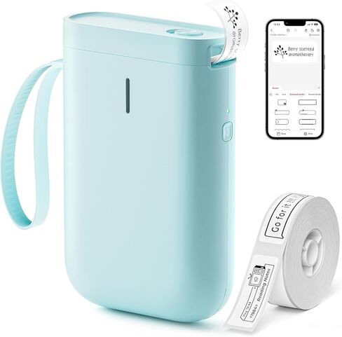 آلة صنع الملصقات DEEPIN، صانع ملصقات بلوتوث محمول مع شريط، طابعة ملصقات حرارية، قوالب متعددة للهاتف، طابعة ملصقات ملصقات صغيرة لتنظيم مكاتب الأعمال باللون الأسود in Kuwait