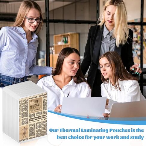 200 Pack 5mil Thermal Laminating Pouches, 3.5“x5.5" Business Card Laminating Pouches, ID Card Laminating Pouches for Business Permits Cards, No Holes, Ultra Clear, HeatSeal in Saudi Arabia