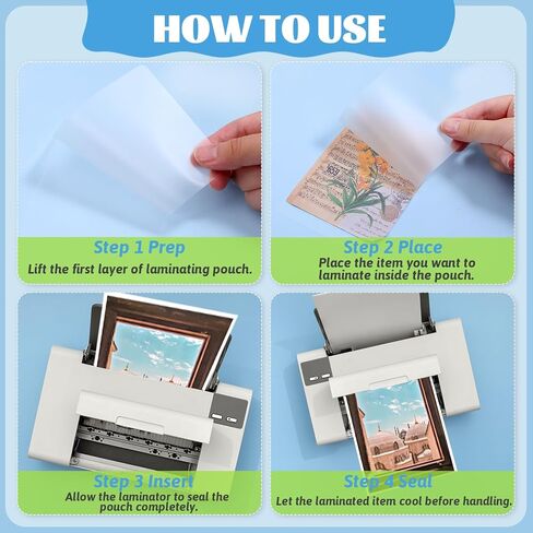 200 Pack 5mil Thermal Laminating Pouches, 3.5“x5.5" Business Card Laminating Pouches, ID Card Laminating Pouches for Business Permits Cards, No Holes, Ultra Clear, HeatSeal in Saudi Arabia