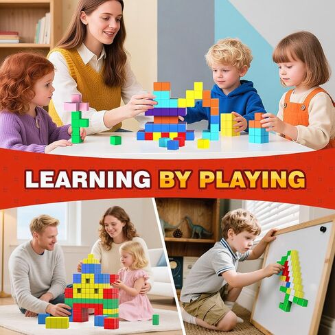 Magnetic Blocks for Kids Ages 4-8 - 45pcs Magnet Cubes Toys Kids Ages 3-5 - 3 4 5 6 7 8 9 10 Year Old Boy Girl Birthday Gifts Stem Toys Sensory Toy for Kid with Autism Toddler Creative Learning Gifts in Saudi Arabia