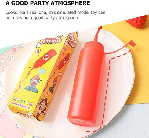 Stobok 2pcs الخردل المزيف وزجاجة الكاتشب مضحك سلطة زجاجة زجاجة مزحة ألعاب Phone in Saudi Arabia