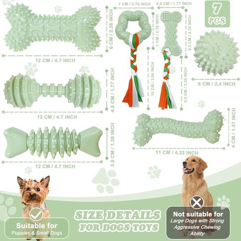 Puppy Toys - 7 Pack Puppies & Small Dogs Chew Toys for Teething,Relieves Teething Anxiety, Soft & Durable Interactive Toys, Not for Heavy Chewer in Saudi Arabia