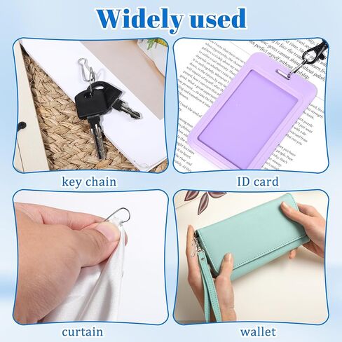 100 PCS Stainless Steel Spring Lanyard Hooks, Small Spring Snap Hooks Silver Rust-Proof Lanyard Snap Clip Hook for Id Card Key Chain Wallets Purse Zipper Pull Badge Holder Clasp DIY Craft (25mm) in Saudi Arabia