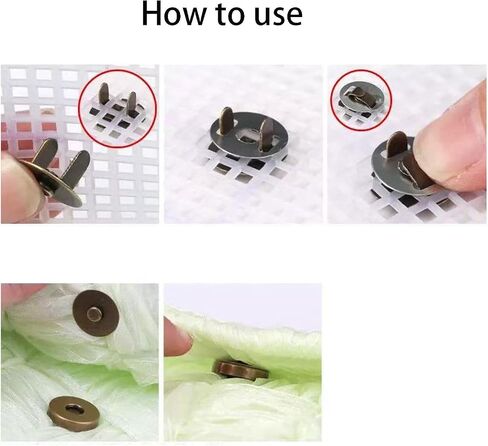 يضبط Imntho 40 Snaps 14mm/18mm المغناطيسي للمحافظ والجماعات ، مجموعة استبدال الثياب المغناطيسية ، أزرار Snap Magnetic للمحافظات ووزن Clothing Craft No Tool (4Color) in Kuwait
