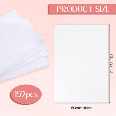 Giantree 152 Sheets 20 x 30 Inch Acid Free Archival Tissue Paper White Unbuffered No Acid Paper No Lignin Free Packing Tissue Papers for Preserving Storage Textiles Present Wrap Collage Model Making in Saudi Arabia
