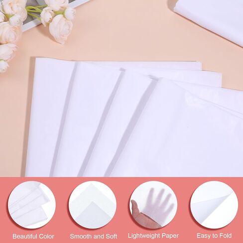 Giantree 152 Sheets 20 x 30 Inch Acid Free Archival Tissue Paper White Unbuffered No Acid Paper No Lignin Free Packing Tissue Papers for Preserving Storage Textiles Present Wrap Collage Model Making in Saudi Arabia