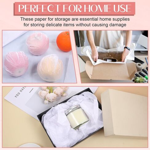 Giantree 152 Sheets 20 x 30 Inch Acid Free Archival Tissue Paper White Unbuffered No Acid Paper No Lignin Free Packing Tissue Papers for Preserving Storage Textiles Present Wrap Collage Model Making in Saudi Arabia