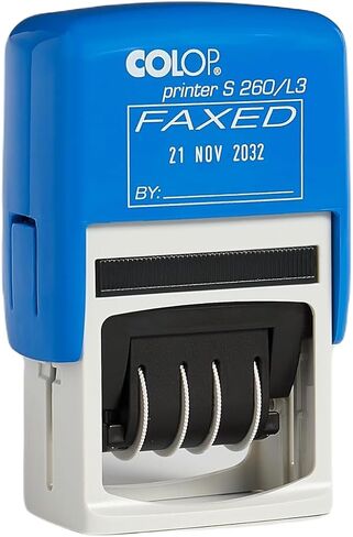 COLOP Self-Inking S 260 Message Dater, Non-Toxic and Water Based Ink, Adjustable Date Stamp (Received) in Saudi Arabia