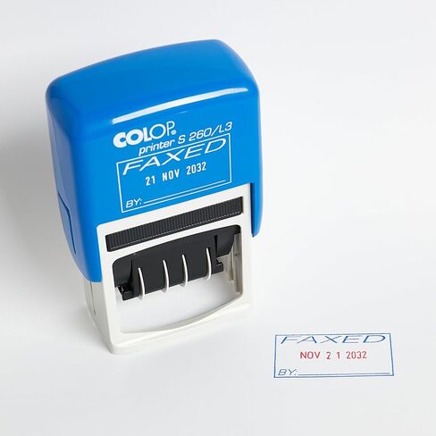 COLOP Self-Inking S 260 Message Dater, Non-Toxic and Water Based Ink, Adjustable Date Stamp (Received) in Saudi Arabia