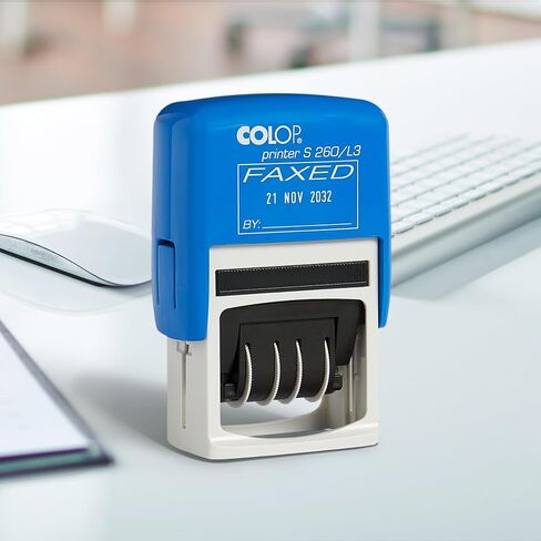 COLOP Self-Inking S 260 Message Dater, Non-Toxic and Water Based Ink, Adjustable Date Stamp (Received) in Saudi Arabia