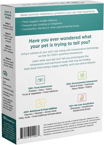 Pet Allergy Test - at-Home Pet Intolerance Test for Dogs and Cats - Food, Ingredients, Environment, Nutritional, Additives, Sensitivities in Saudi Arabia