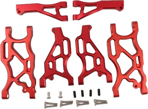 Aluminum Front Upper & Lower Suspension Arms + Rear Arms for Arrma 1/8 Typhon 6S & 1/7 Felony/Infraction/Limitless – Upgrade Parts Replace AR330503, AR330215, AR330192 (Red) in Saudi Arabia