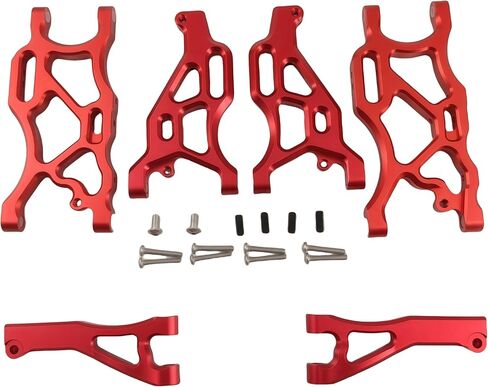 Aluminum Front Upper & Lower Suspension Arms + Rear Arms for Arrma 1/8 Typhon 6S & 1/7 Felony/Infraction/Limitless – Upgrade Parts Replace AR330503, AR330215, AR330192 (Red) in Saudi Arabia
