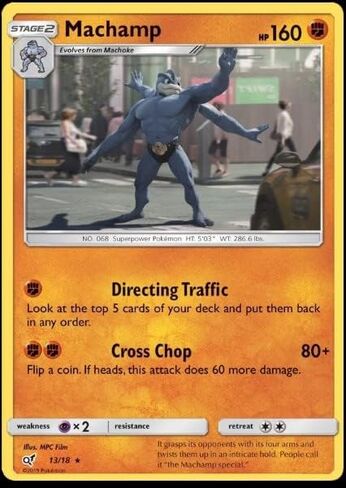 Pokemon - Machamp 13/18 - Detective Pikachu - Holo Rare in Saudi Arabia