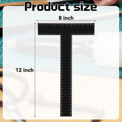 2 Pack T Square Rulers ، 12 Inch Acrylic T Ruler ، أدوات الصياغة ، حاكم مهندس للمهندسين والفنانين التخطيط العام فن العمل ، صياغة صياغة الكتب الدقيقة in Saudi Arabia