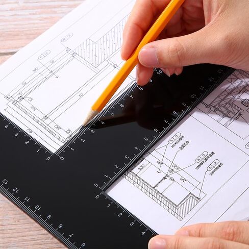 2 Pack T Square Rulers ، 12 Inch Acrylic T Ruler ، أدوات الصياغة ، حاكم مهندس للمهندسين والفنانين التخطيط العام فن العمل ، صياغة صياغة الكتب الدقيقة in Saudi Arabia