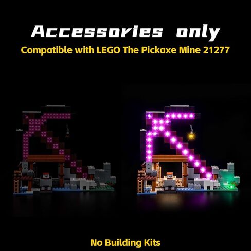 إضاءة الطوائم متوافقة مع Lego The Pickaxe Mine 21277 Lights فقط ، لا توجد طوب شمل in Saudi Arabia