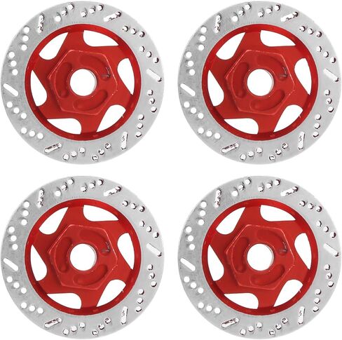 سبيكة الألومنيوم CNC محاكاة القرص الفرامل محاكاة Universal Fit RC Car 1:10 (الأحمر) in Saudi Arabia
