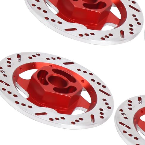 سبيكة الألومنيوم CNC محاكاة القرص الفرامل محاكاة Universal Fit RC Car 1:10 (الأحمر) in Saudi Arabia