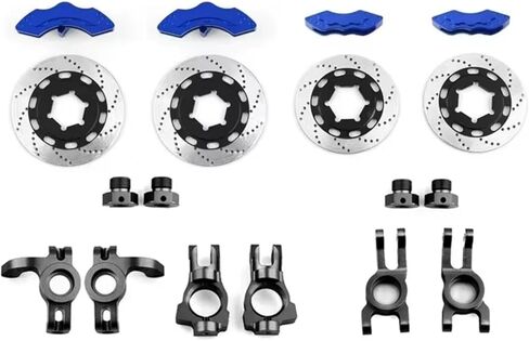 RC CAR Upgrade Parts لـ KM Raytheon لـ Rally Car C3 E8414 E8415 1/7 RC Car Ewargetories 1 Set Discrabl Set Set Caliper (Red Brown) in Kuwait