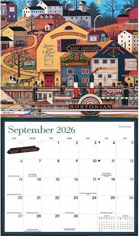 Charles Wysocki Americana 12x14 Deluxe 2026 Wall Calendar in Kuwait