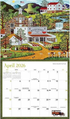 Charles Wysocki Americana 12x14 Deluxe 2026 Wall Calendar in Kuwait