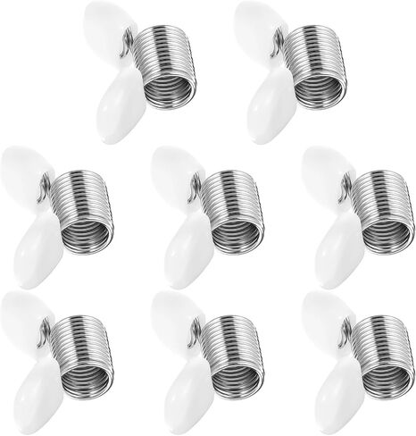 8Pcs Bead Stop for Jewelry Making, Spring Bead Clamps with White Handles Creative Wire Ends Beaded Clip Jewelry Making Tool to Prevent Beads from Falling for Handmade Bracelets and Necklace in Saudi Arabia